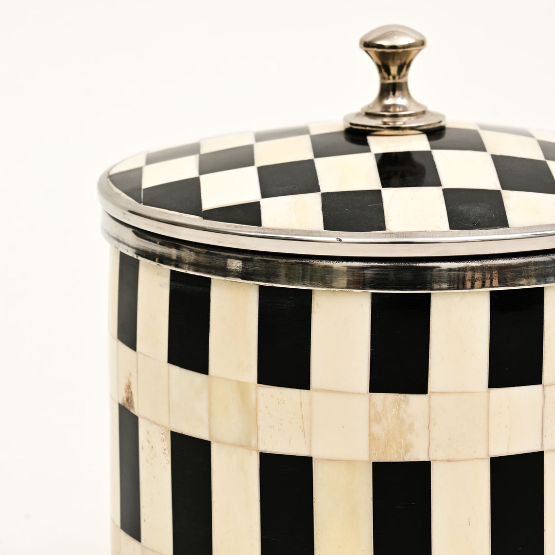 Checkered Inlay Ice Bucket
