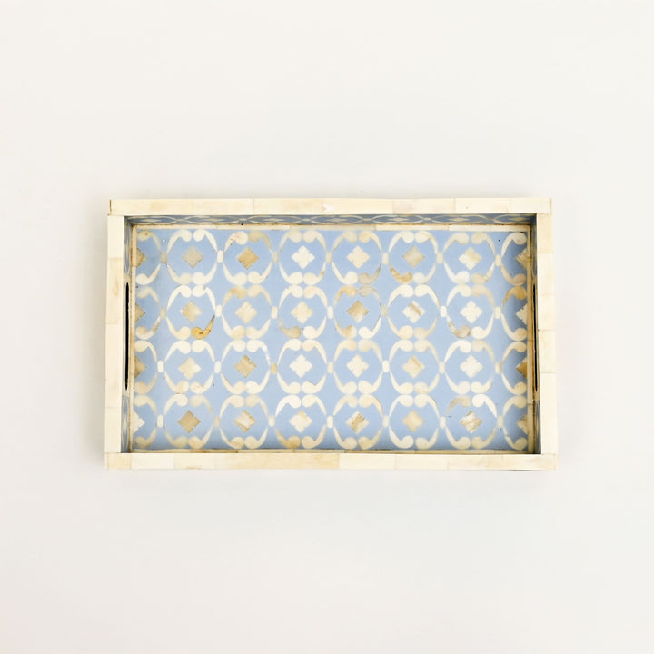 Floral Bone Inlay Decorative Tray