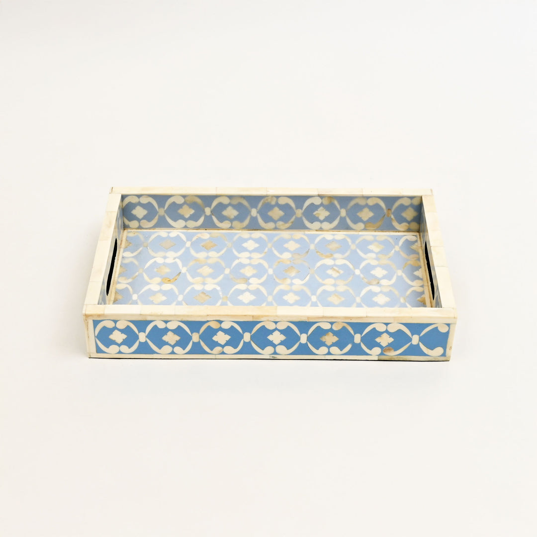 Floral Bone Inlay Decorative Tray