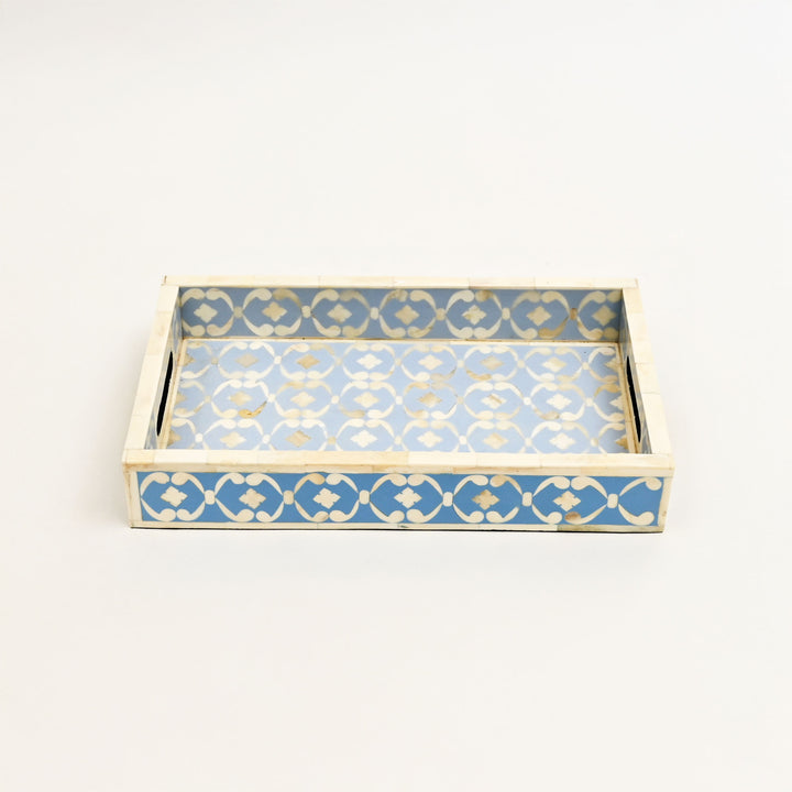 Floral Bone Inlay Decorative Tray