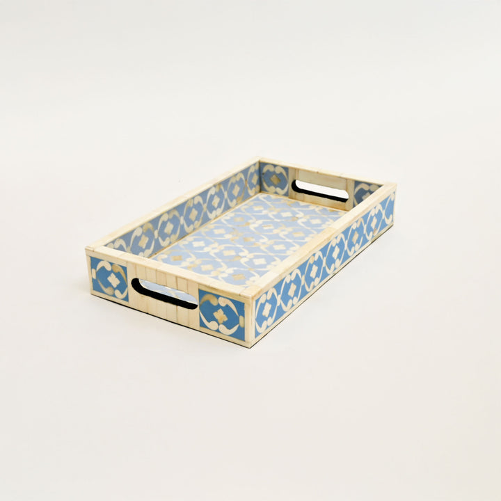 Floral Bone Inlay Decorative Tray