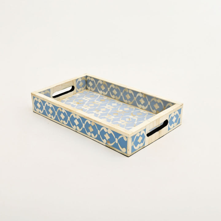 Floral Bone Inlay Decorative Tray