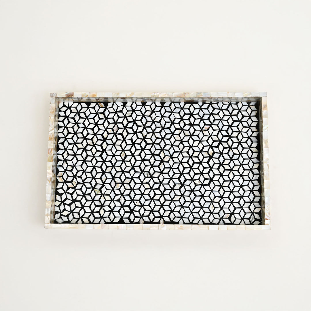 Cube Pattern Decorative Tray