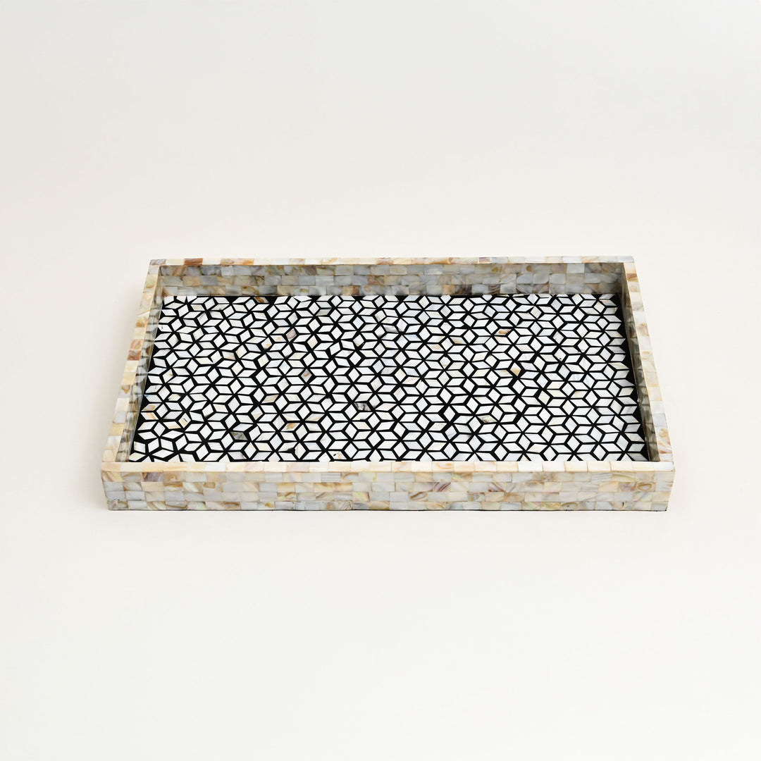 Cube Pattern Decorative Tray