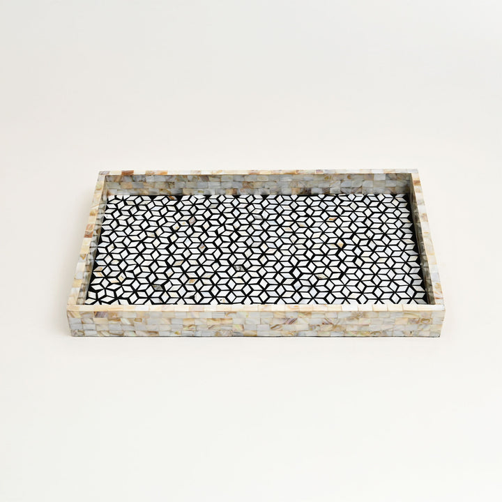 Cube Pattern Decorative Tray