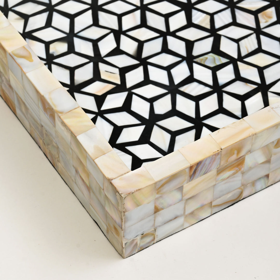 Cube Pattern Decorative Tray