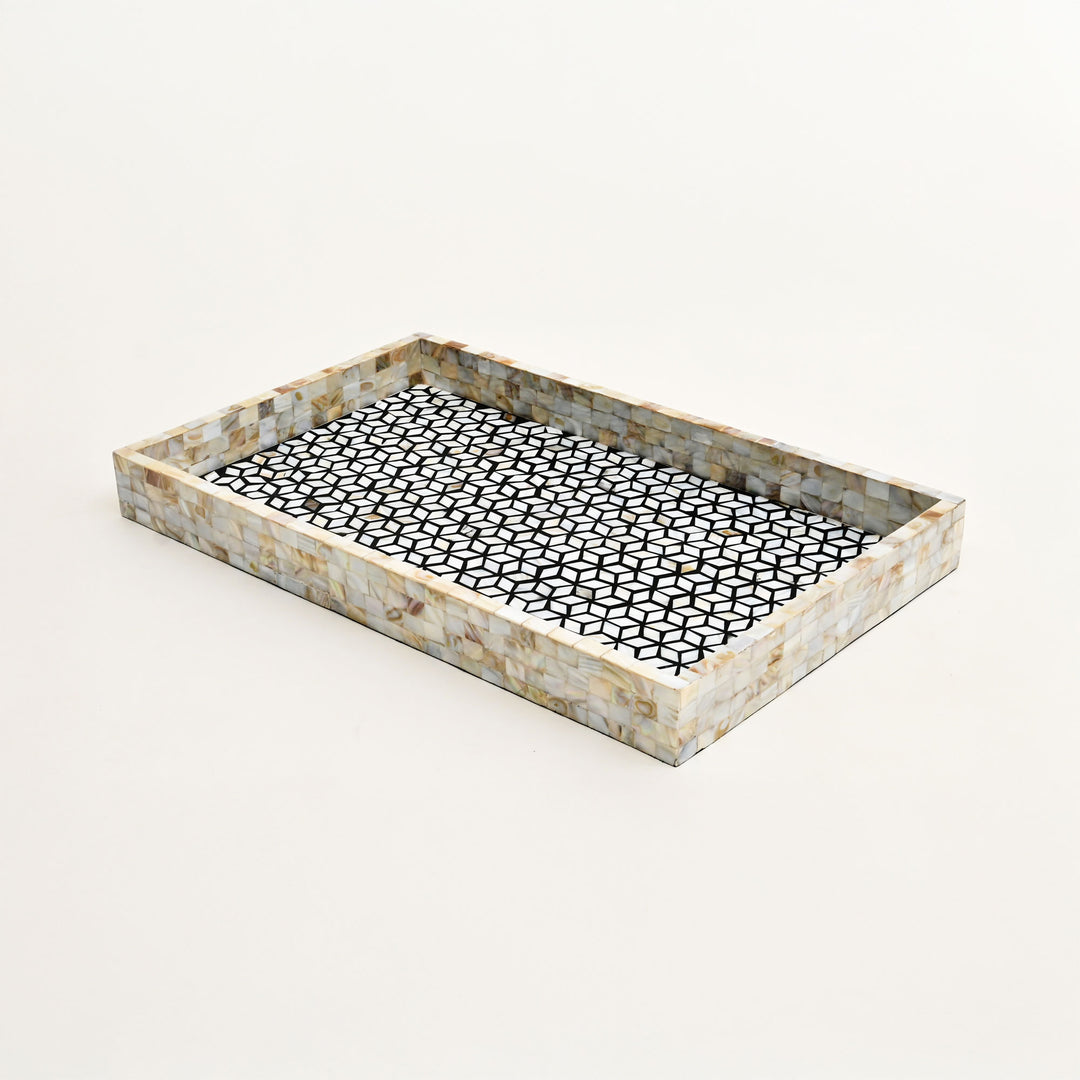 Cube Pattern Decorative Tray