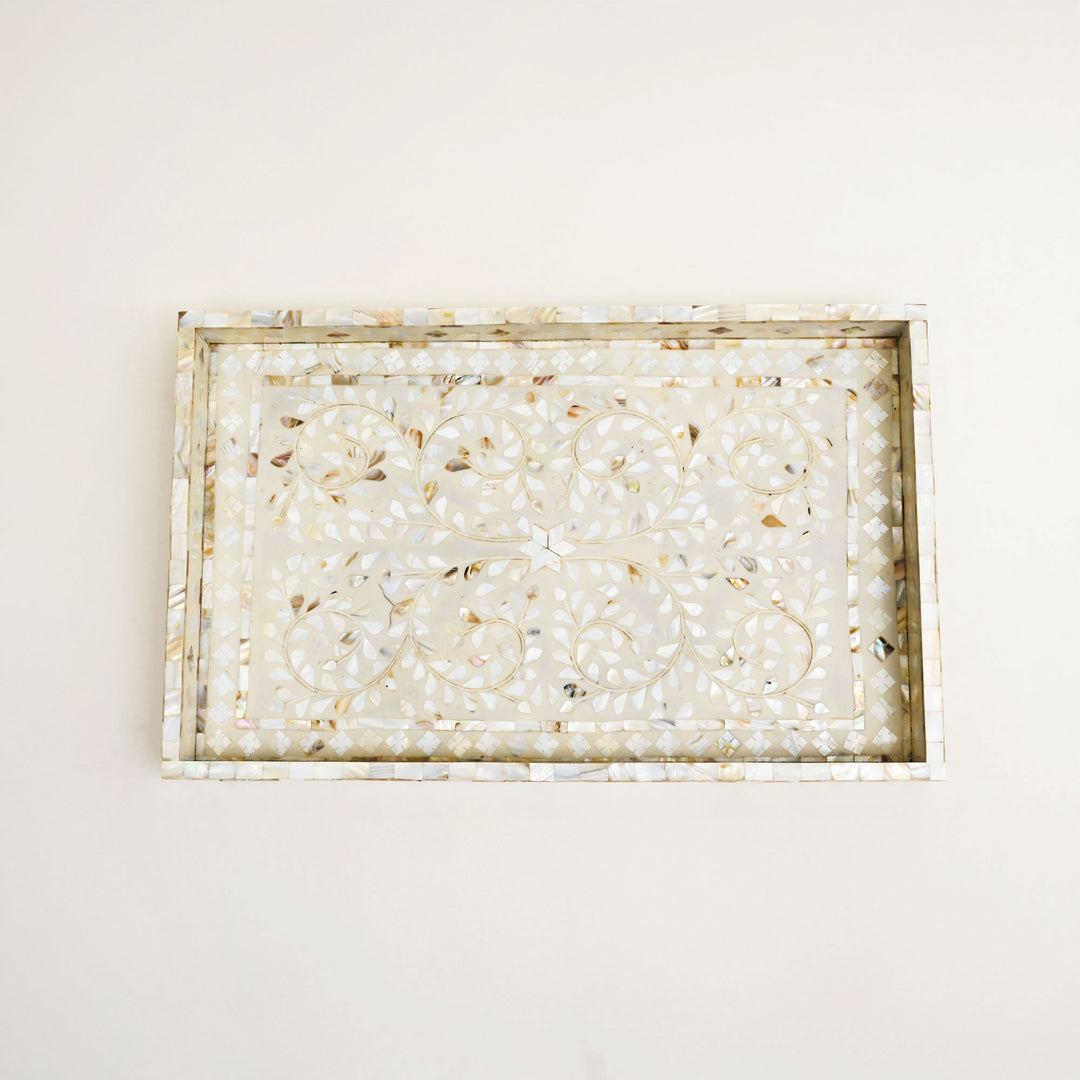 Floral Resin Decorative Tray