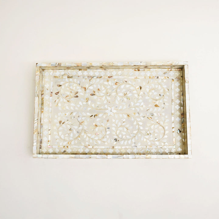 Floral Resin Decorative Tray