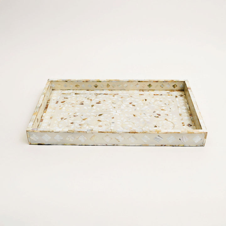 Floral Resin Decorative Tray