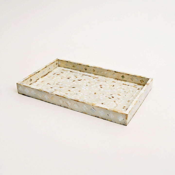 Floral Resin Decorative Tray