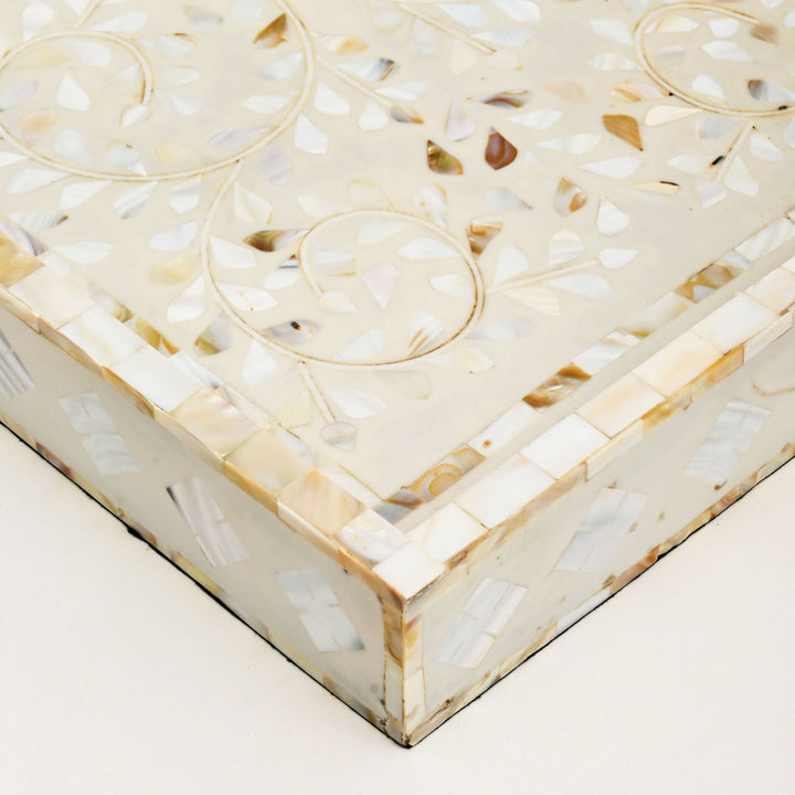 Floral Resin Decorative Tray