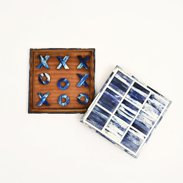 Bone Inlay Tic-Tac-Toe Game Set