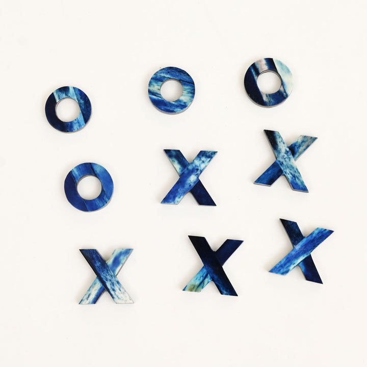 Bone Inlay Tic-Tac-Toe Game Set