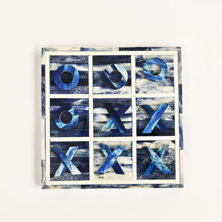 Bone Inlay Tic-Tac-Toe Game Set
