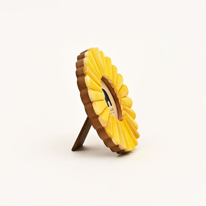 Round Sunflower Decorative Frame- Yellow