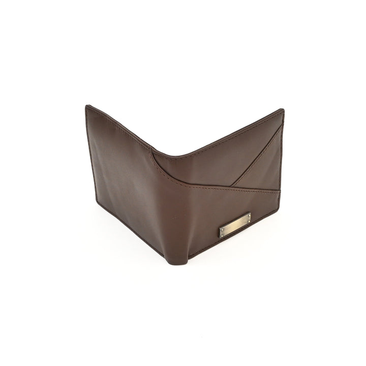 Men’s Leather Wallet 2S Napbrn – Premium Brown Napa Leather Wallet with Coin Pocket & 4 Card Slots | Elegant Slim Bifold Design
