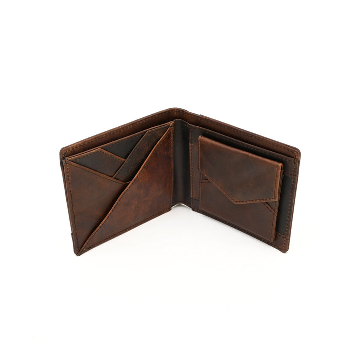 Leather Wallet 2B Crnbrn – Premium Brown Full-Grain Leather Wallet for Men with Coin Pocket & 4 Card Slots