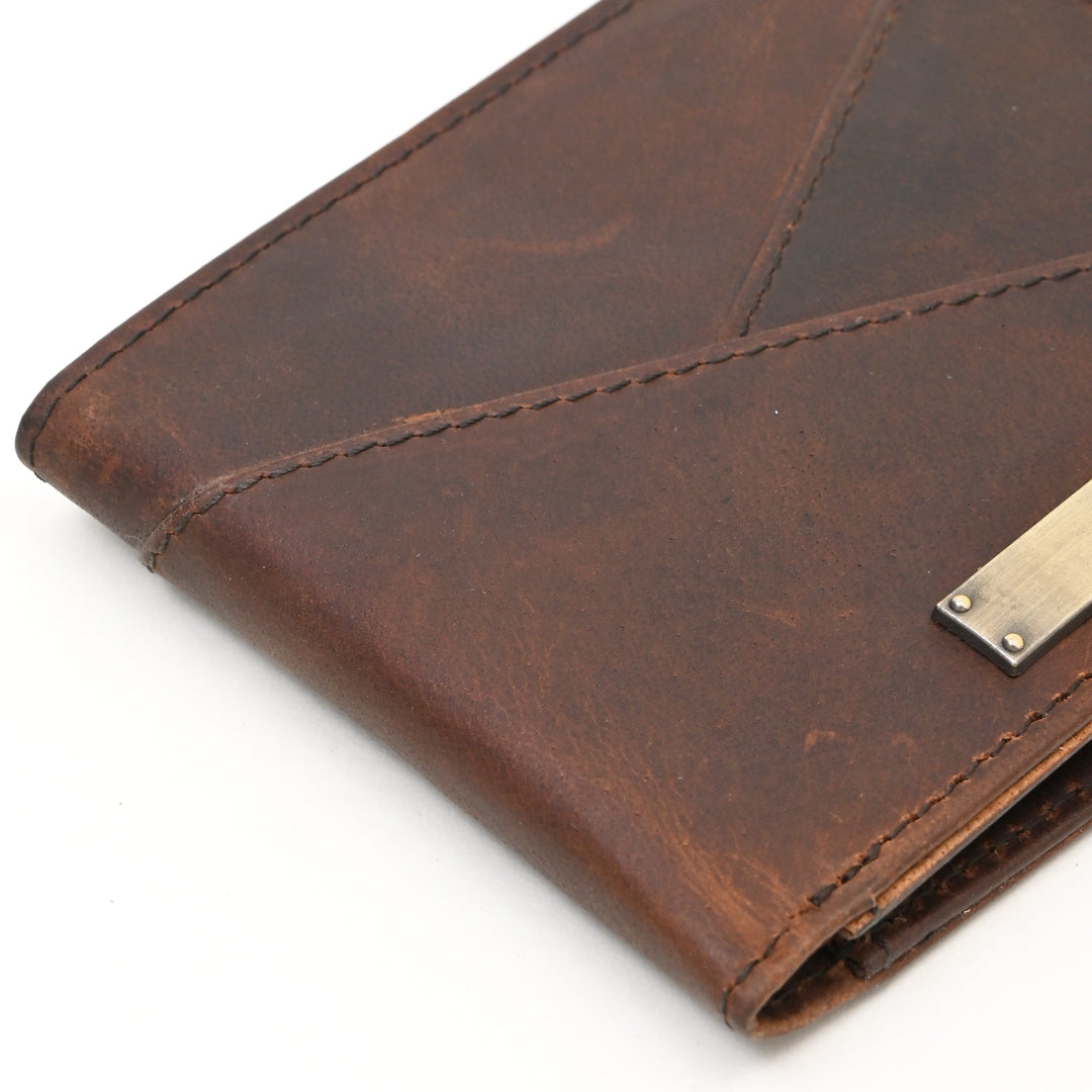 Leather Wallet 2B Crnbrn – Premium Brown Full-Grain Leather Wallet for Men with Coin Pocket & 4 Card Slots