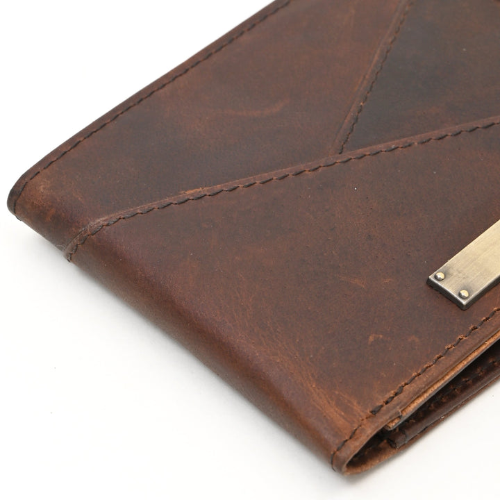 Leather Wallet 2B Crnbrn – Premium Brown Full-Grain Leather Wallet for Men with Coin Pocket & 4 Card Slots