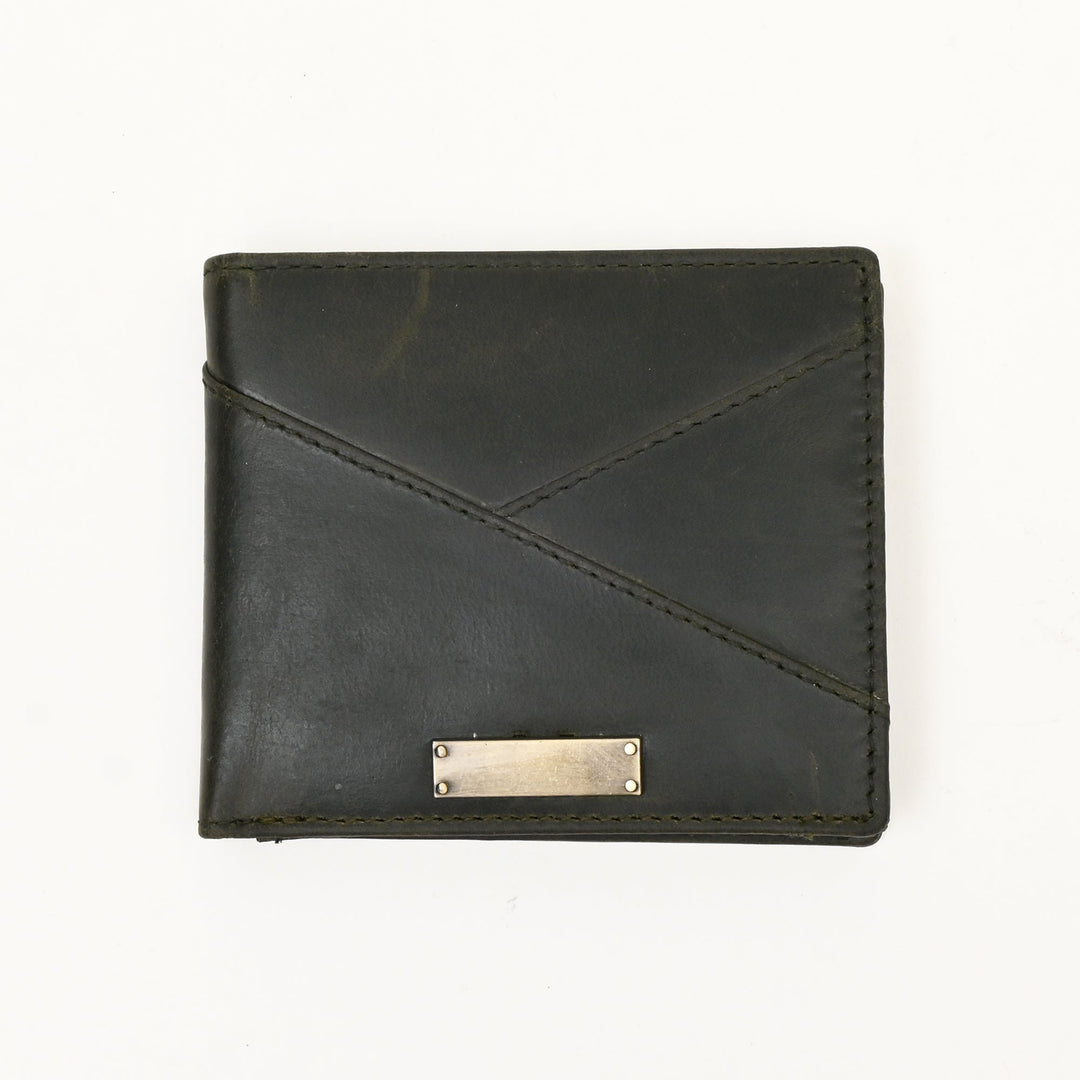 Leather Wallet 2S Crngrn – Premium Green Full-Grain Leather Slim Wallet for Men with Coin Pocket & Card Slots