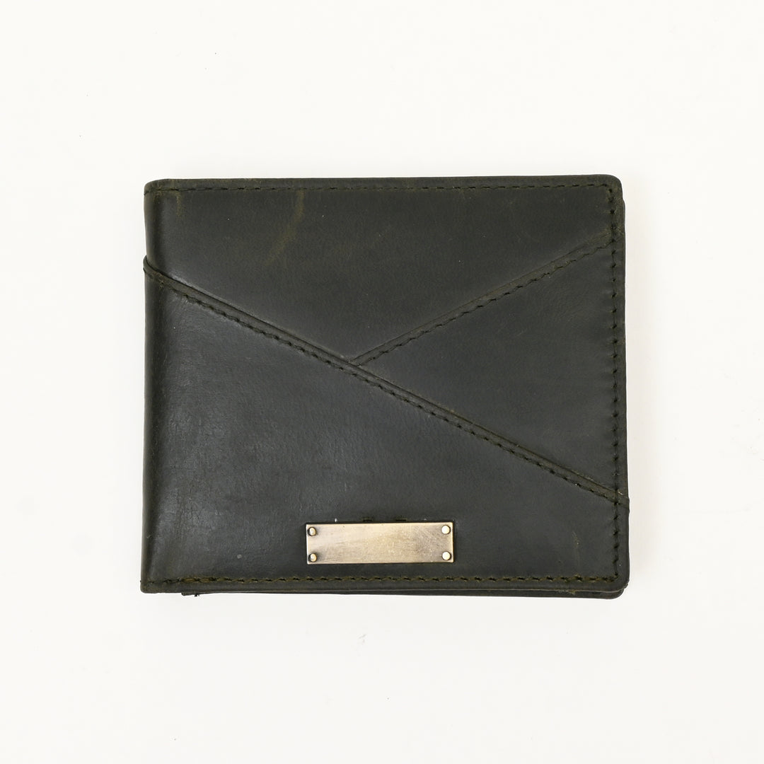 Leather Wallet 2S Crngrn – Premium Green Full-Grain Leather Slim Wallet for Men with Coin Pocket & Card Slots