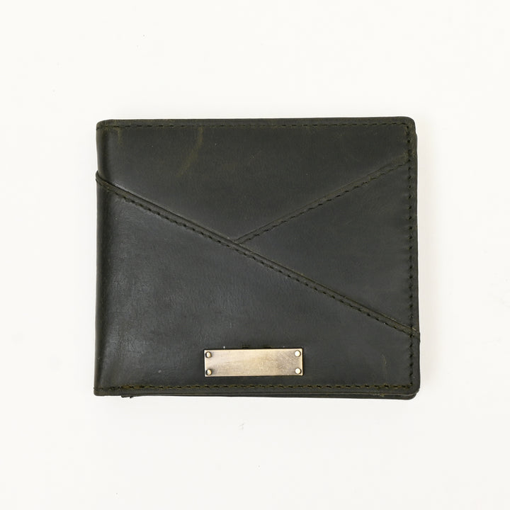 Leather Wallet 2S Crngrn – Premium Green Full-Grain Leather Slim Wallet for Men with Coin Pocket & Card Slots