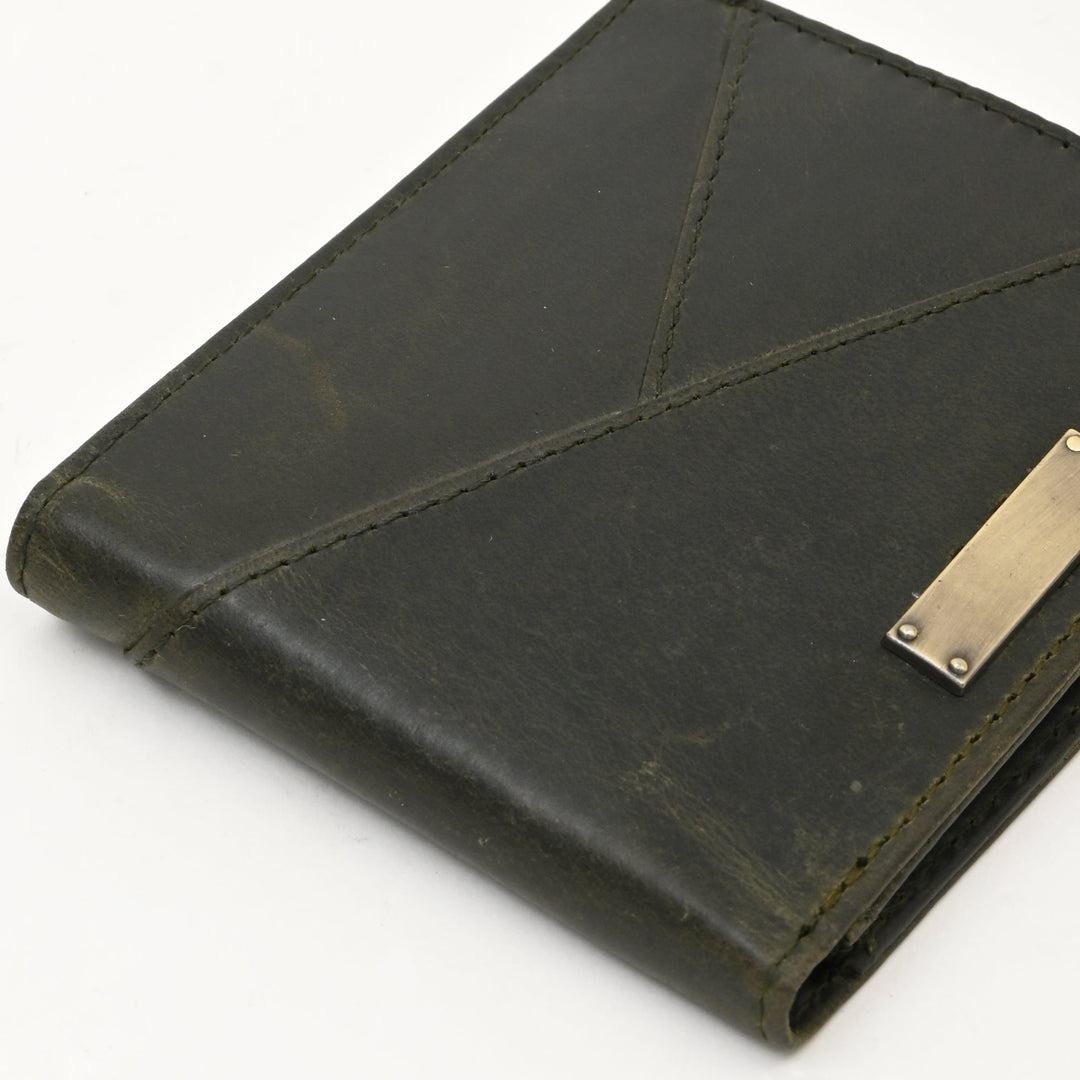 Leather Wallet 2S Crngrn – Premium Green Full-Grain Leather Slim Wallet for Men with Coin Pocket & Card Slots