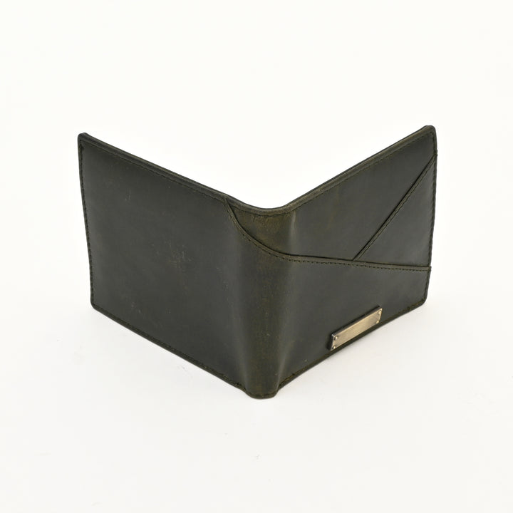 Leather Wallet 2S Crngrn – Premium Green Full-Grain Leather Slim Wallet for Men with Coin Pocket & Card Slots