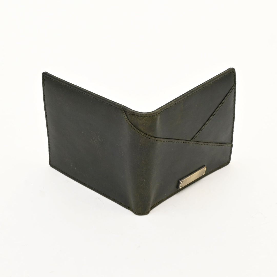 Leather Wallet 2S Crngrn – Premium Green Full-Grain Leather Slim Wallet for Men with Coin Pocket & Card Slots