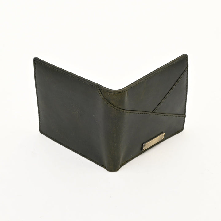 Leather Wallet 2S Crngrn – Premium Green Full-Grain Leather Slim Wallet for Men with Coin Pocket & Card Slots
