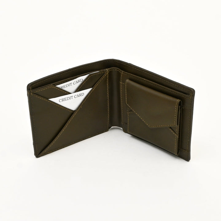 Leather Wallet 2B Napgrn – Green Napa Leather Men’s Wallet with Coin Pocket & Card Slots