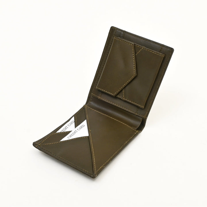 Leather Wallet 2B Napgrn – Green Napa Leather Men’s Wallet with Coin Pocket & Card Slots