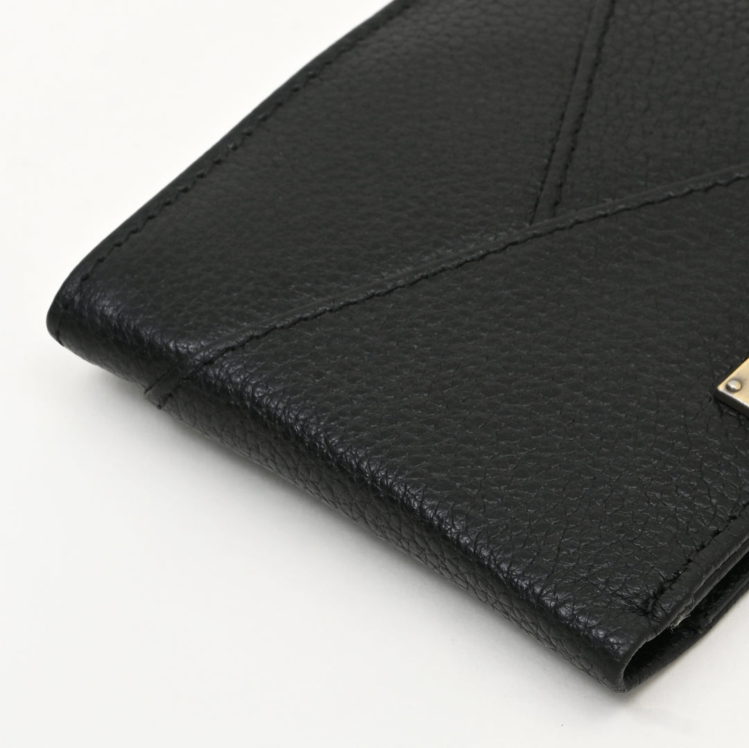 Men’s Leather Wallet 2S Grablk – Premium Black Grained Napa Leather Wallet with Coin Pocket & 4 Card Slots | Luxury Slim Bifold Design