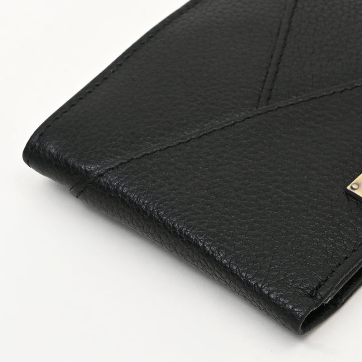Men’s Leather Wallet 2S Grablk – Premium Black Grained Napa Leather Wallet with Coin Pocket & 4 Card Slots | Luxury Slim Bifold Design