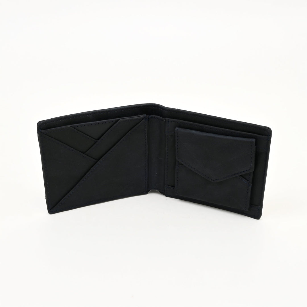 Leather Wallet 1B Waxblu – Premium Waxy Blue Full Grain Leather Wallet for Men | Stylish & Functional Design