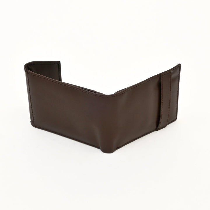 Luxury Brown Napa Leather Wallet – Slim Design with Coin Pocket & Six Card Slots