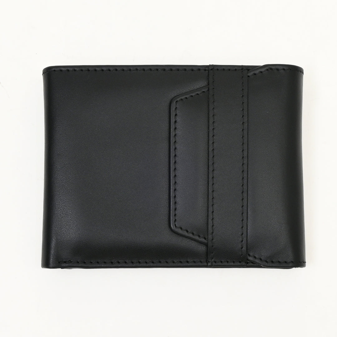 Men’s Leather Wallet 3B Napblk – Premium Black Napa Leather Wallet with Coin Pocket & 6 Card Slots | Elegant Slim Bifold Design