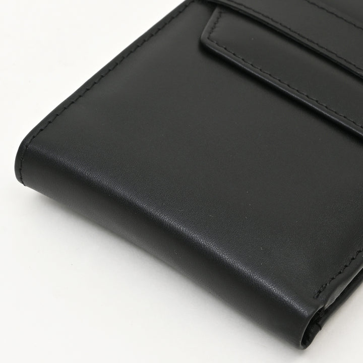 Men’s Leather Wallet 3B Napblk – Premium Black Napa Leather Wallet with Coin Pocket & 6 Card Slots | Elegant Slim Bifold Design