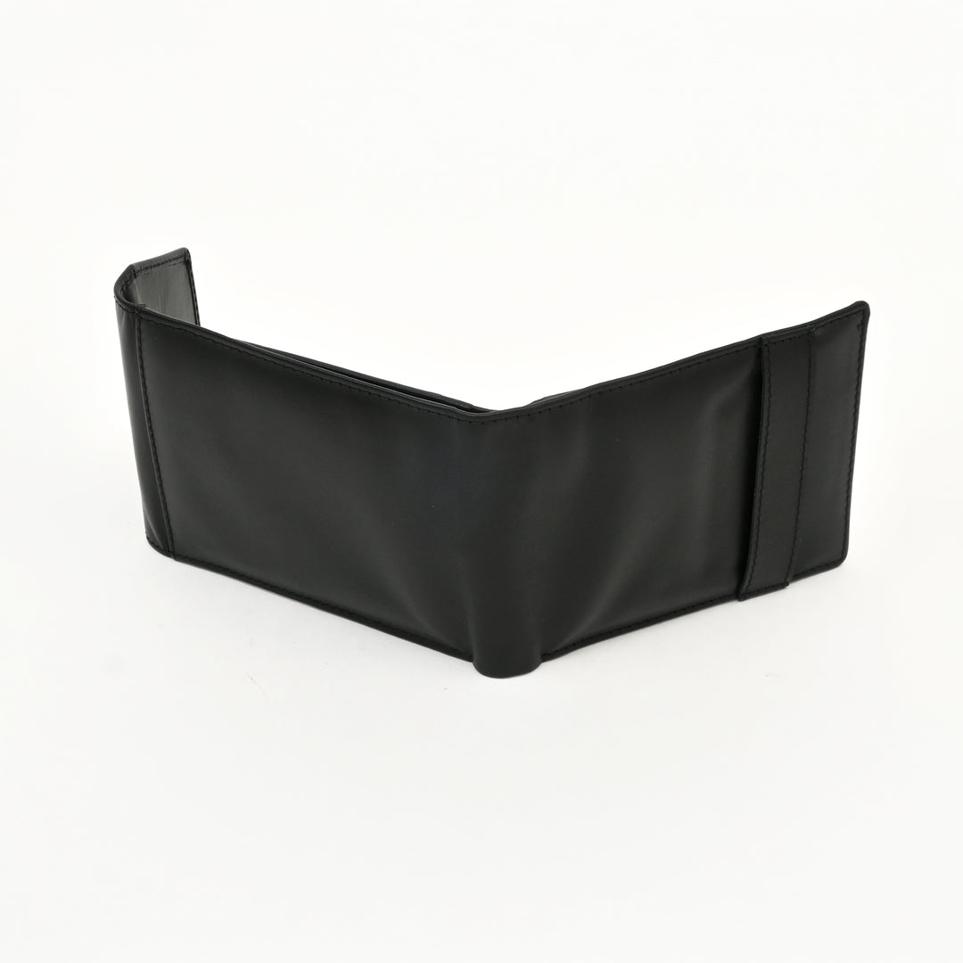 Men’s Leather Wallet 3B Napblk – Premium Black Napa Leather Wallet with Coin Pocket & 6 Card Slots | Elegant Slim Bifold Design