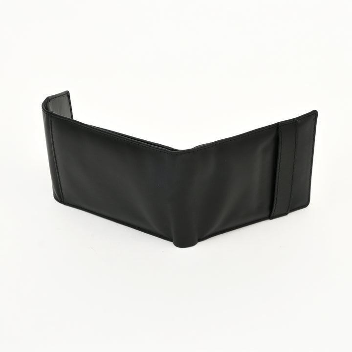 Men’s Leather Wallet 3B Napblk – Premium Black Napa Leather Wallet with Coin Pocket & 6 Card Slots | Elegant Slim Bifold Design