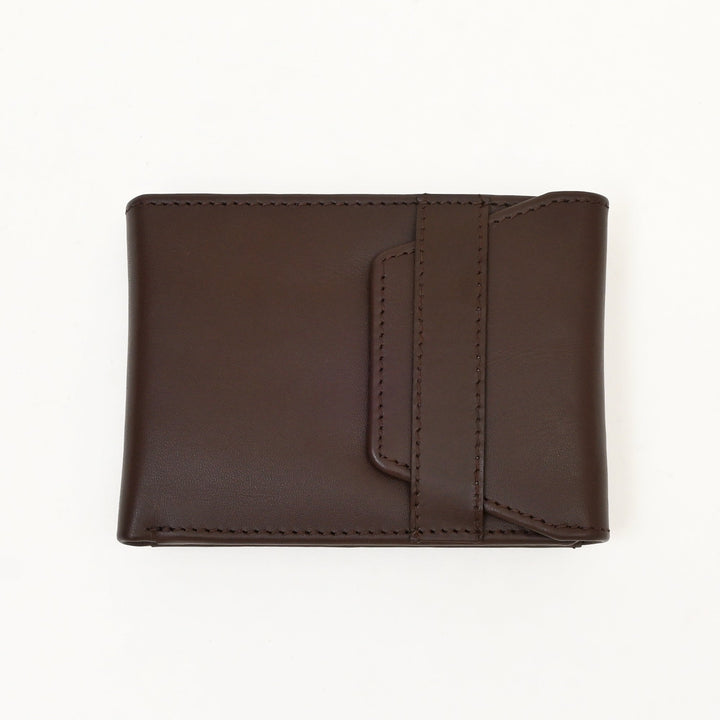 Men’s Leather Wallet 3B Napbrn – Premium Brown Napa Leather Wallet with Coin Pocket & 6 Card Slots | Elegant Slim Bifold Design