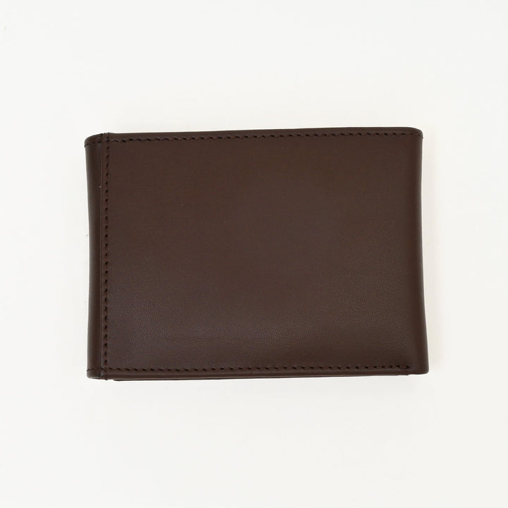 Men’s Leather Wallet 3B Napbrn – Premium Brown Napa Leather Wallet with Coin Pocket & 6 Card Slots | Elegant Slim Bifold Design