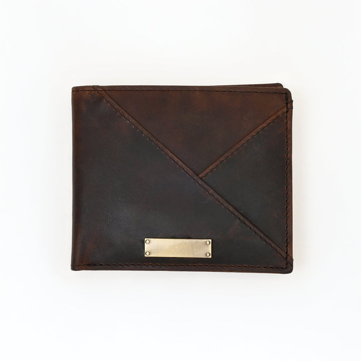 Leather Wallet 1S Crnbrn – Premium Full Grain Waxy Brown Leather Men’s Wallet with Coin Pocket & 6 Card Slots