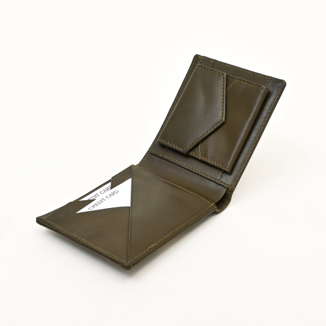 Leather Wallet 1S Napgrn – Premium Green Napa Leather Wallet for Men | Slim, Stylish & Functional