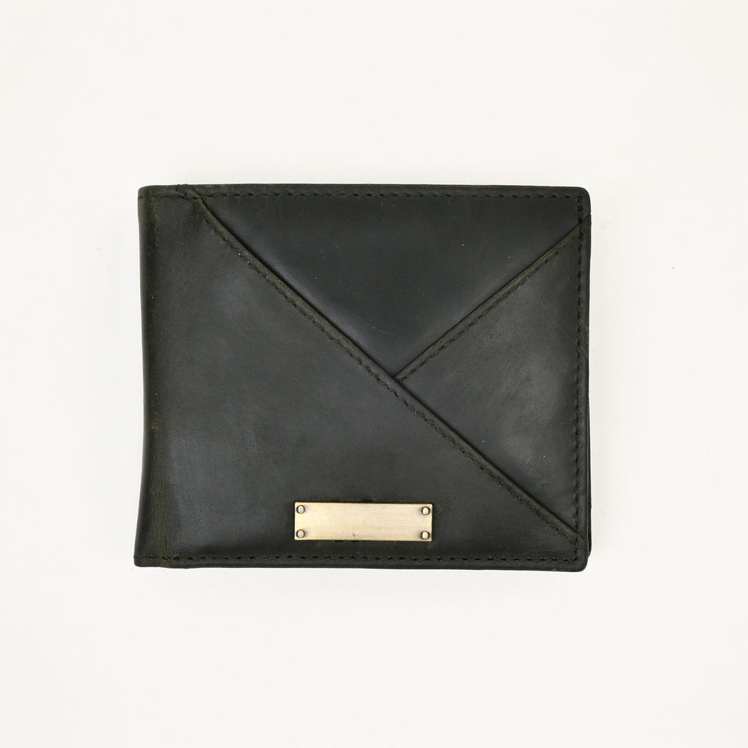 Leather Wallet 1B Crngrn – Premium Full-Grain Green Leather Wallet for Men | Elegant & Functional Slim Design