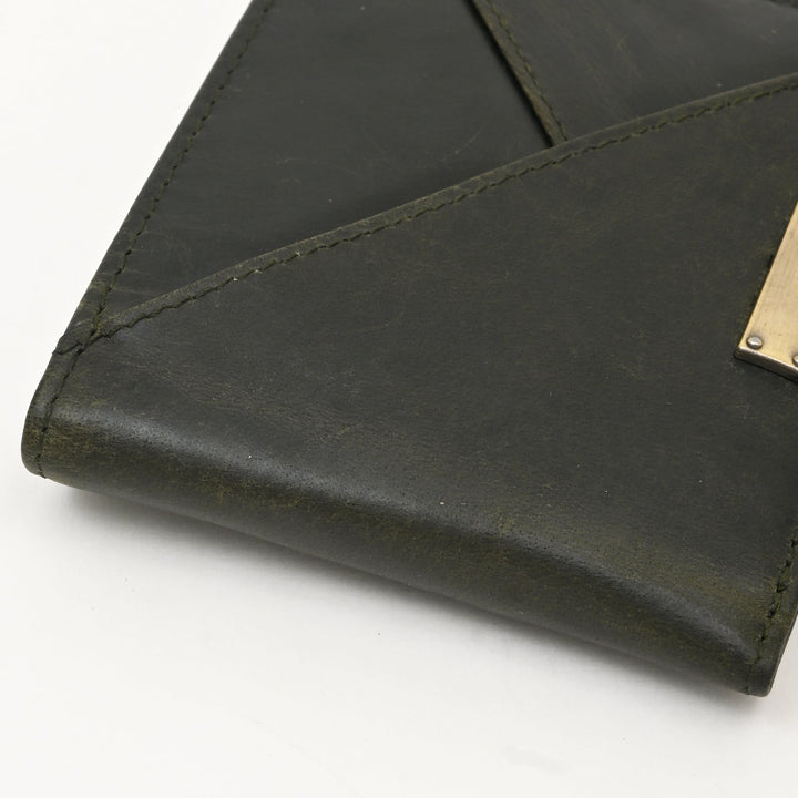 Leather Wallet 1B Crngrn – Premium Full-Grain Green Leather Wallet for Men | Elegant & Functional Slim Design