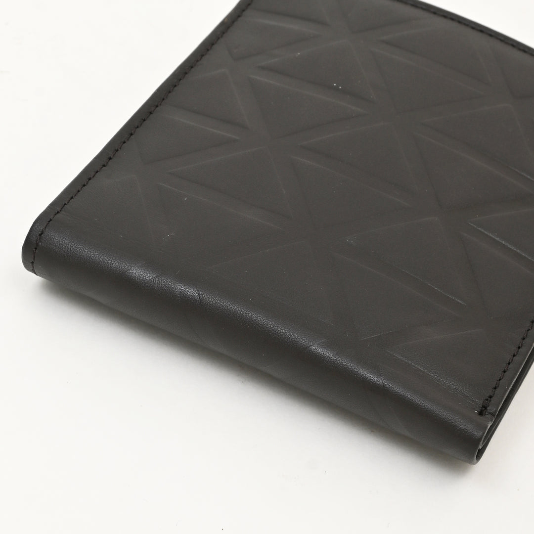 Luxury Dark Brown Napa Leather Wallet – Slim Croc Design with Coin Pocket & Card Slots