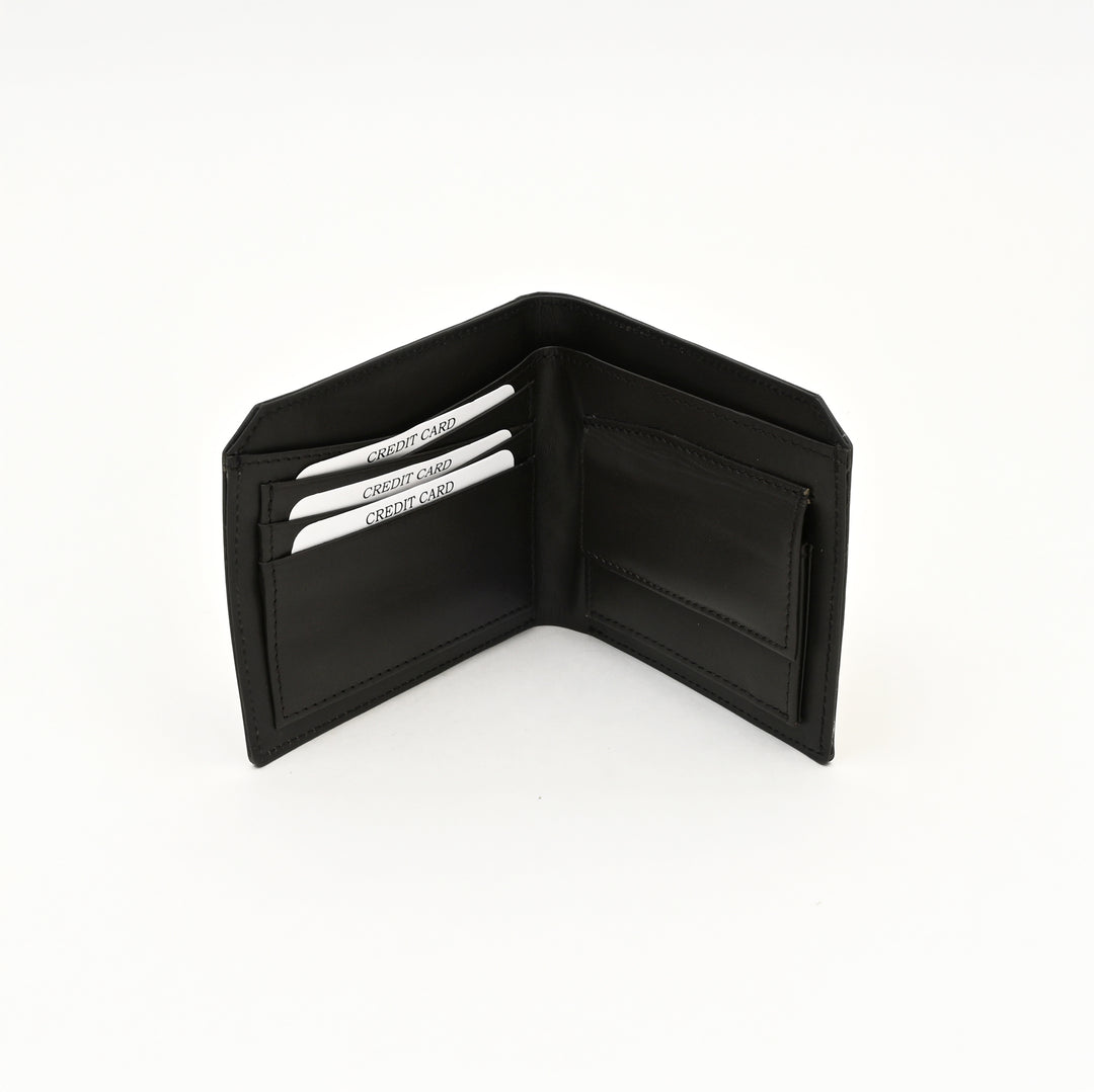 Luxury Dark Brown Napa Leather Wallet – Slim Croc Design with Coin Pocket & Card Slots