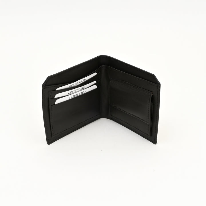 Luxury Dark Brown Napa Leather Wallet – Slim Croc Design with Coin Pocket & Card Slots